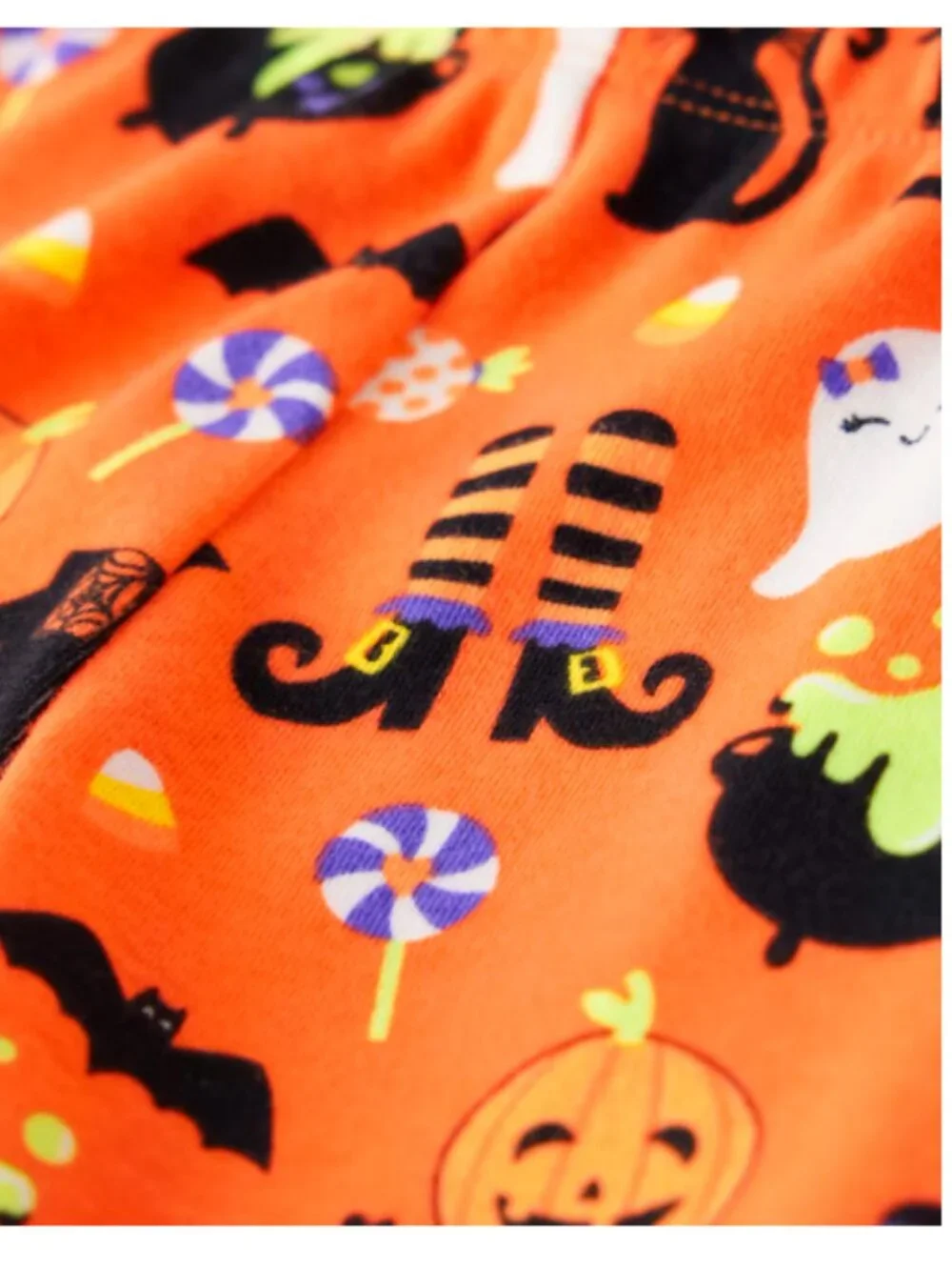 NWT Gymboree Halloween Trick or Treat Leggings Orange Print Size 6